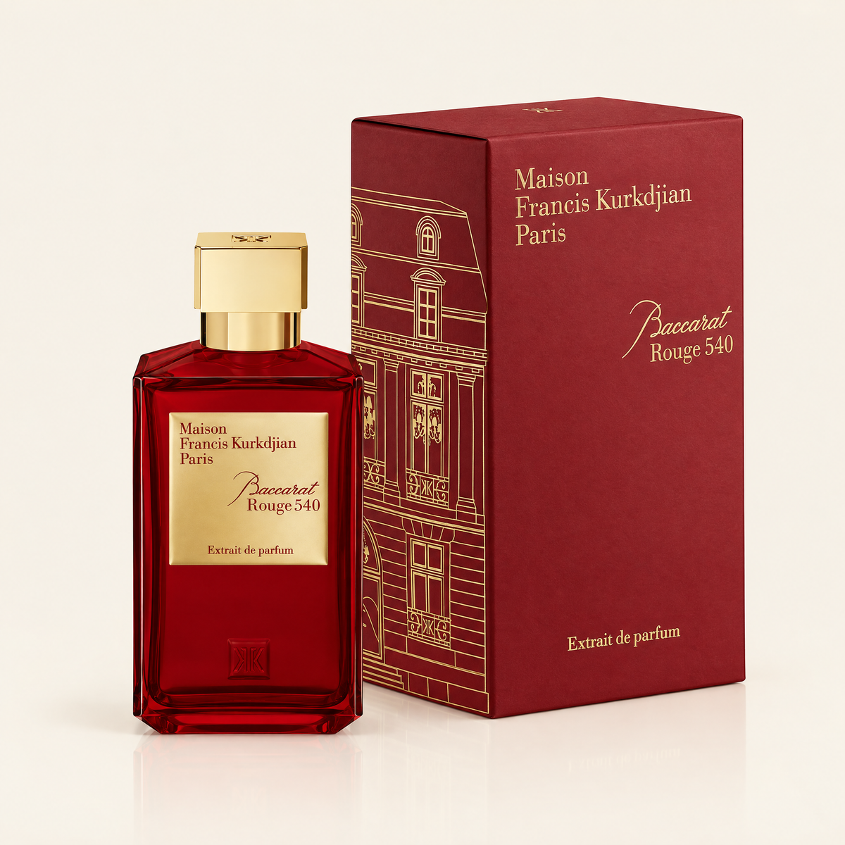 Maison Francis Kurkdjian Baccarat Rouge 540 Extrait de Parfum 200 ml bottle and box