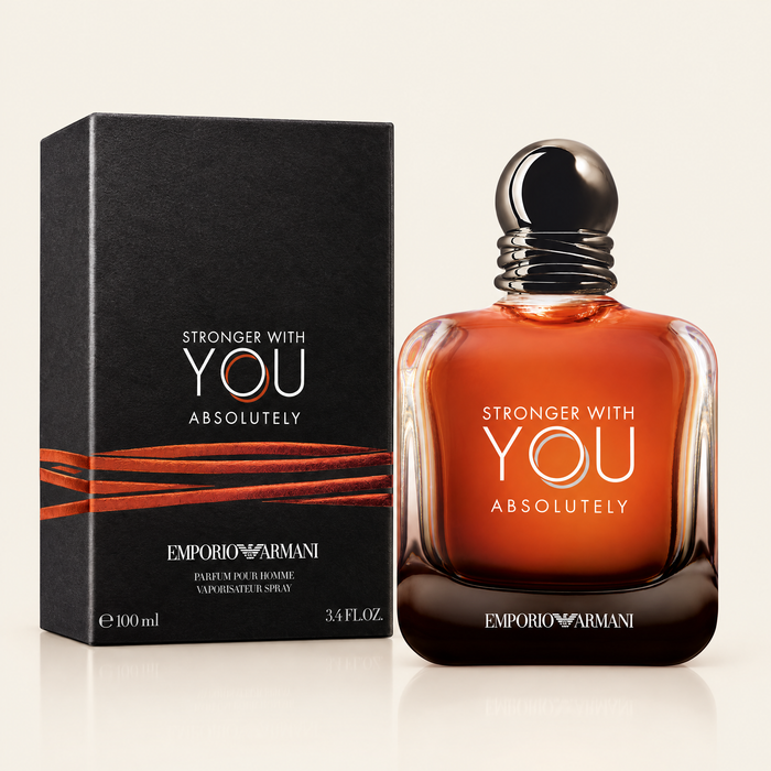 Emporio Armani Stronger With You Absolutely Parfum 100 ml bottle and box